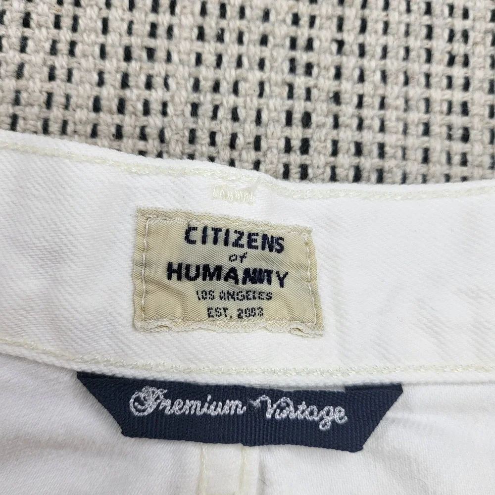 Citizens Of Humanity Estella Jeans Womens 32‎ White High Rise Ankle Flare Denim